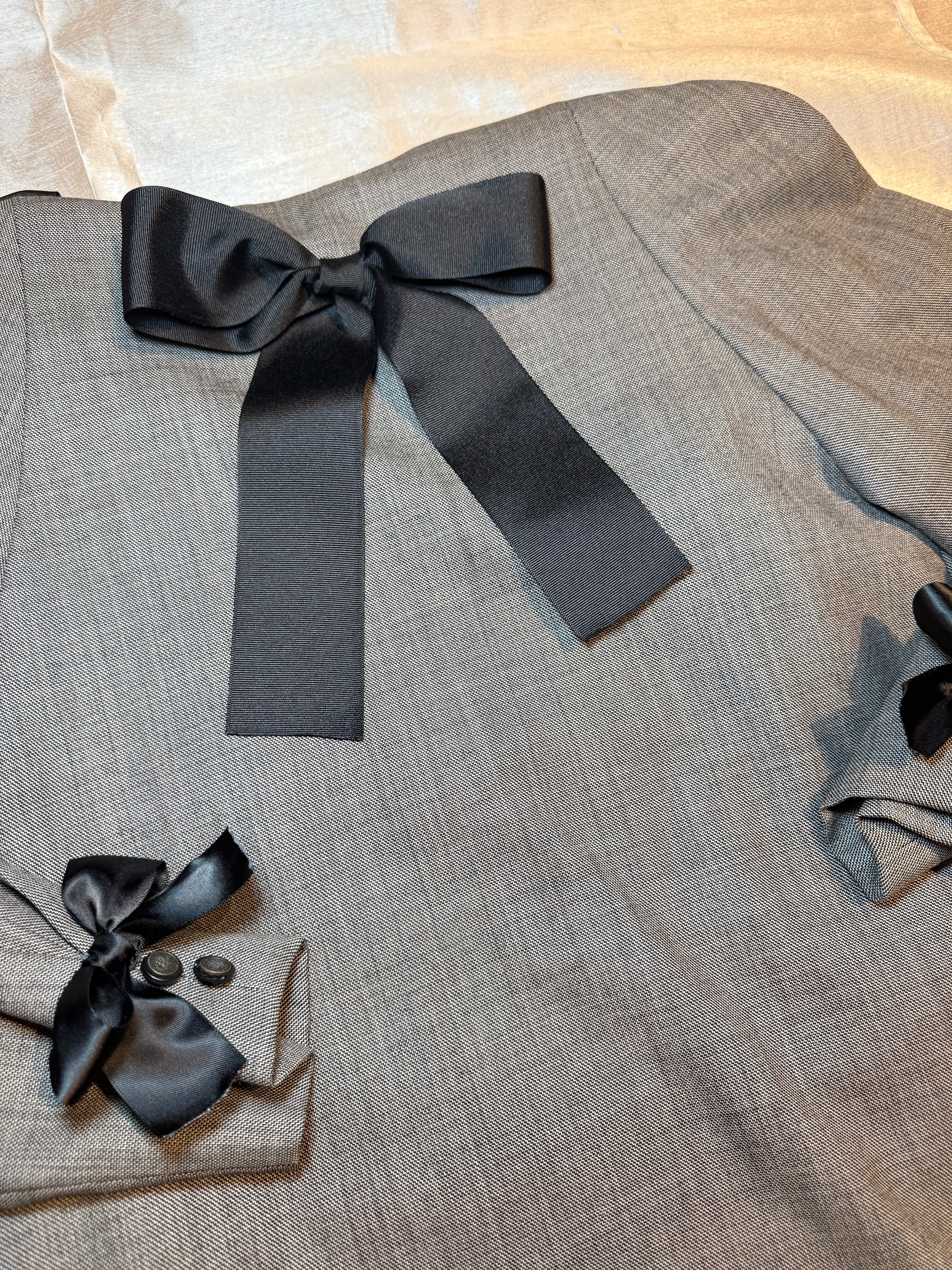 One-of-One Upcycled Bow Blazer