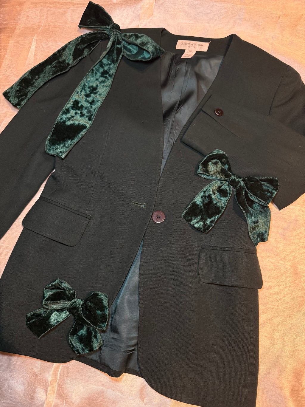 One-of-One Upcycled Bow Blazer