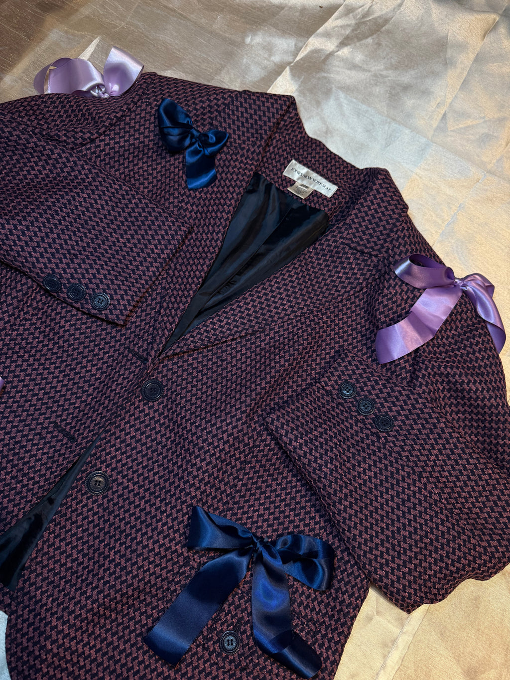 One-of-One Upcycled Bow Blazer
