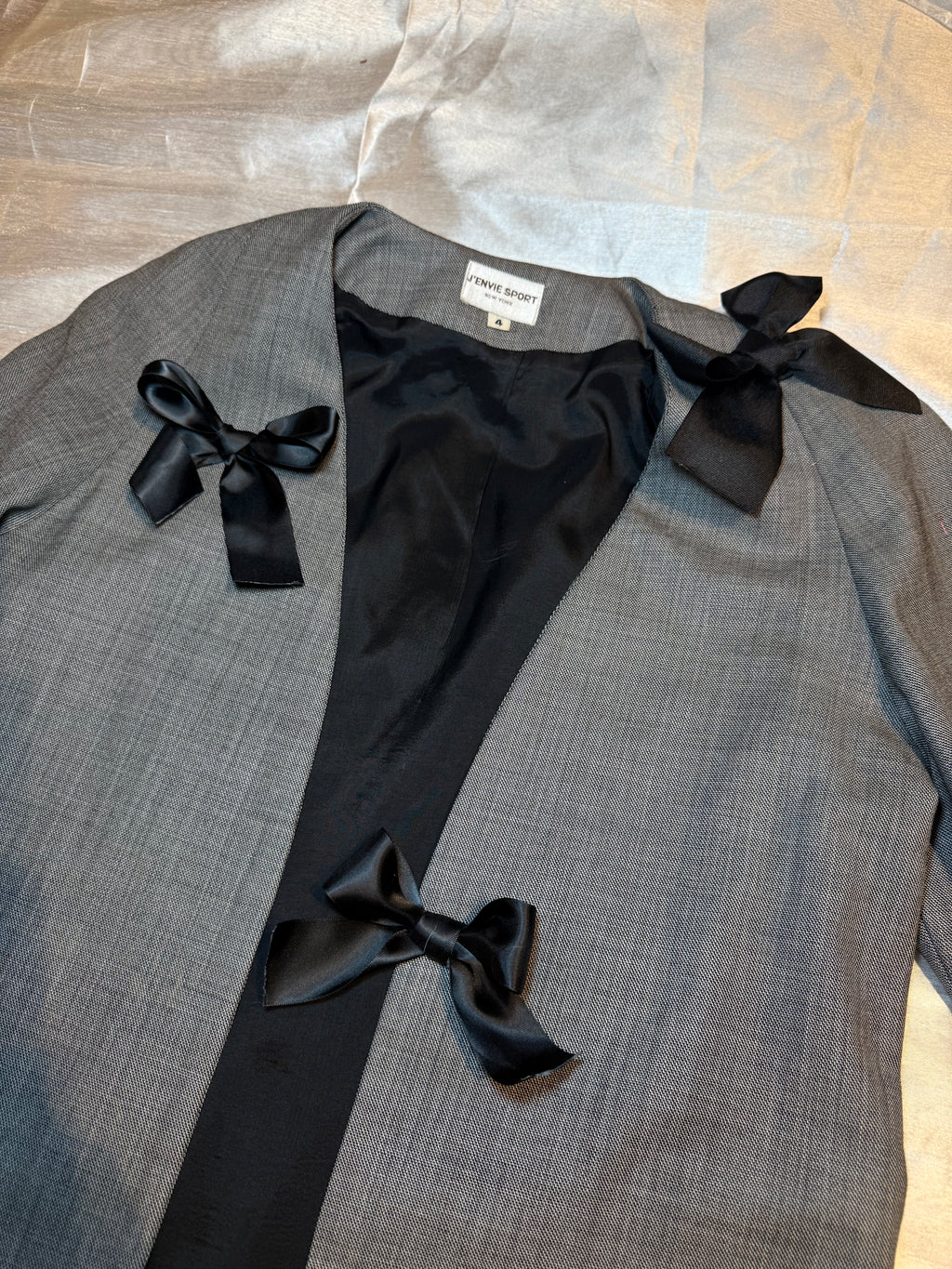 One-of-One Upcycled Bow Blazer