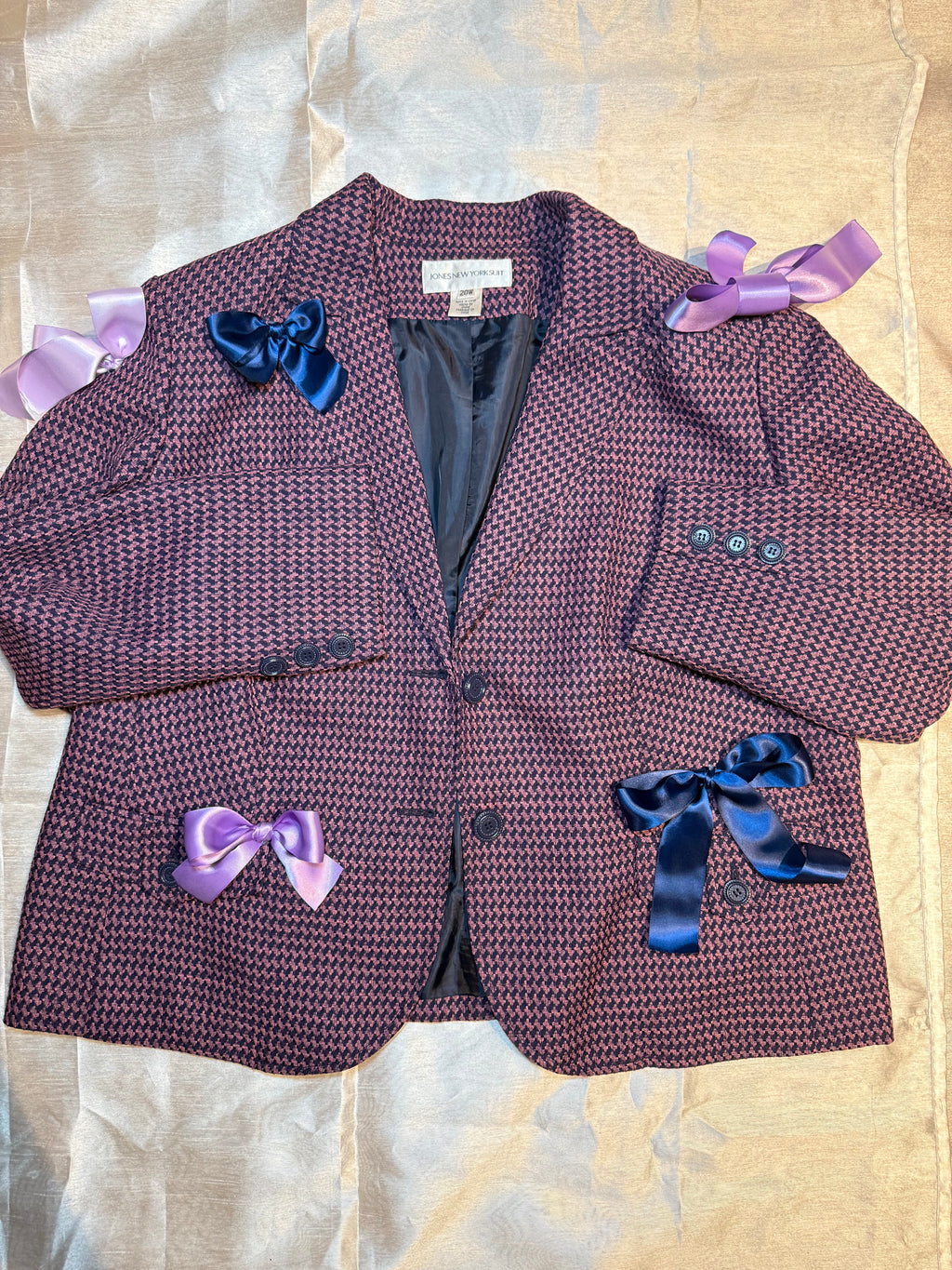 One-of-One Upcycled Bow Blazer